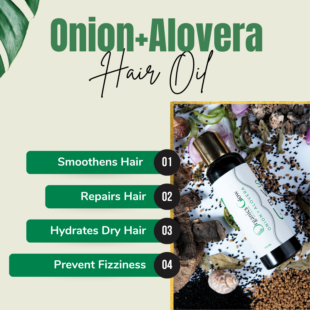 Onion + Alovera Oil | Best Hair Oil For Anti Hair Fall